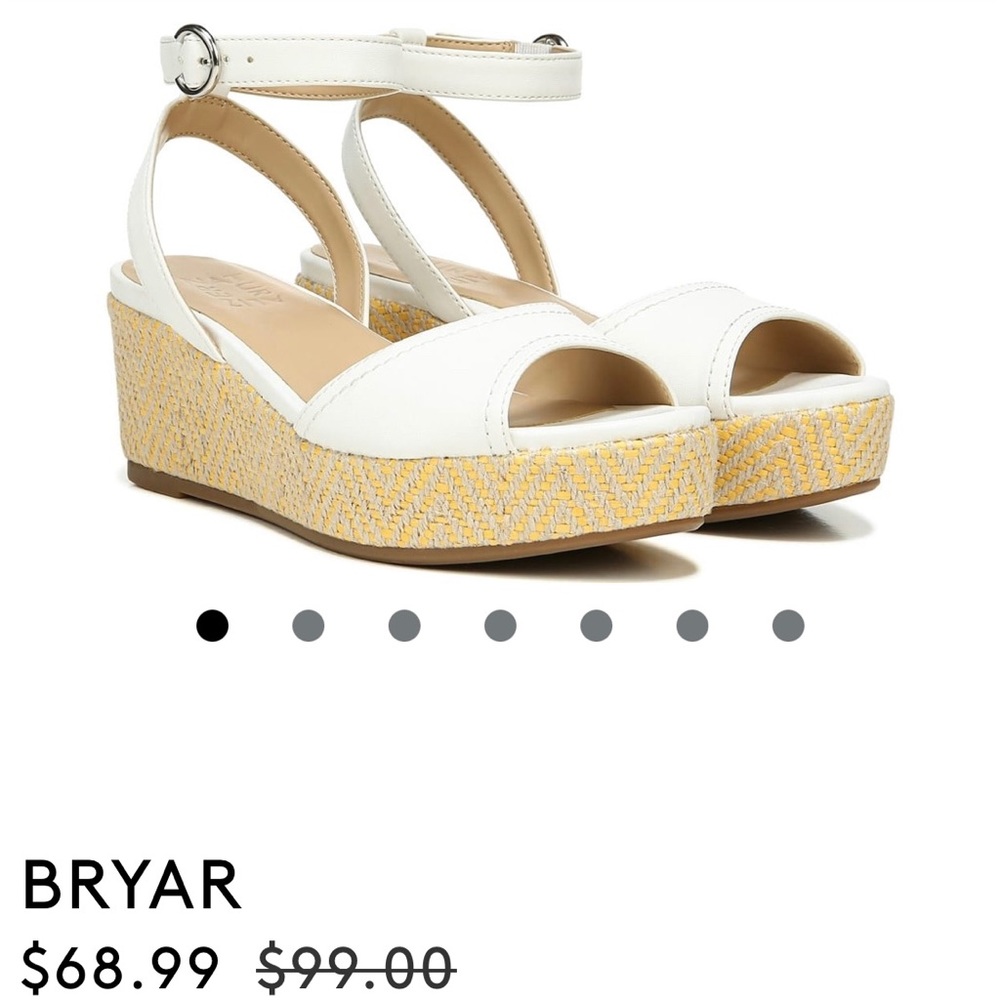NATURALIZER 9.5 WEDGE ESPADRILLE PLATFORM SANDALS - Picture 8 of 9